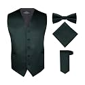 S.H. Churchill &amp; Co. Men's 4 Piece Vest Set, with Bow Tie, Neck Tie &amp; Pocket Hankie