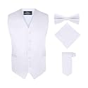 S.H. Churchill &amp; Co. Men's 4 Piece Vest Set, with Bow Tie, Neck Tie &amp; Pocket Hankie