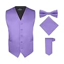 S.H. Churchill &amp; Co. Men's 4 Piece Vest Set, with Bow Tie, Neck Tie &amp; Pocket Hankie