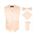 S.H. Churchill &amp; Co. Men's 4 Piece Vest Set, with Bow Tie, Neck Tie &amp; Pocket Hankie
