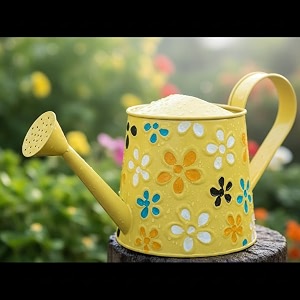 watering can decorative metal watering can with long spout 25l vintage galvanized plant waterer for indoor houseplants amp flowers  farmhouse style rust-proof garden