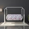 Swing (Jhula) with Stand for Home Indoor/Balcony/Garden/Patio (Three Seater, White)