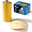 S SATC 100 PCS 6 Inch Premium Gold PSA Sanding Disc, 800 Grit Sandpaper Roll with Adhesive Sticky Back for Wood, Auto Body Repair, Marine, Paint, Metal, and Plastics