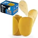 S SATC 100 PCS PSA Sanding Discs 6 Inch Sanding Discs Stick On 500 Grit Round Sandpaper Roll for Orbital Sander