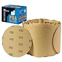 S SATC 100 PCS PSA Sanding Discs 6 Inch Adhesive Backed Sandpaper 80 Grit Sander Attachment for Drill Self Stick Aluminum Oxide Round Automotive Sandpaper with Sticky Back