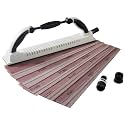 S SATC 15PCS Adjustable Radius Flexible Sanding Block with Hook & Loop Backing 70 x 400MM Longboard Hand Sander for Automobile Ship Wood Grinding with 80 120 180 240 320 Grit Mesh Sandpapers