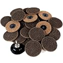 S SATC 25Pcs Coarse Sanding Disc 3 Inch Quick Change Discs 1Pcs 1/4” Shank Holder for Die Grinder Sanding Disc Polish Rust Wood Sanding