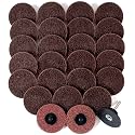 S SATC 25Pcs Medium Sanding Disc 3 Inch Quick Change Discs 1Pcs 1/4” Shank Holder for Die Grinder Sanding Disc Polish Rust Wood Sanding
