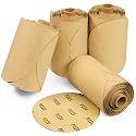 S SATC 400 PCS 6 Inch PSA Sanding Discs Sandpaper Roll 220 Grit Sticky-Back Adhesive Backed Sanding Paper Self Stick Round Sandpaper for Wood Metal and Car Paint