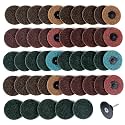 S SATC 45Pcs Sanding Disc 3 Inch Quick Change Discs 1Pcs 1/4” Shank Holder Fine Medium Coarse for Die Grinder Sanding Disc Polish Rust Wood Sanding