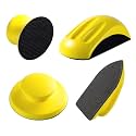 S SATC 4PCS Hook and Loop Sanding Block Included 1 Cleaning Brush 5 Inch Round and Mouse Sanding Block Meant for Wood Furniture Restoration Home Arts and Crafts