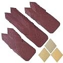 S SATC Mouse Sander Pads 50 PCS Mouse Detail Sander Sandpaper with Extra 3 Tips 60/80/120/150/240 Grits Assortment Mouse Sandpaper 5-1/4" x 3-3/4" 12 Holes