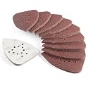 S SATC Mouse Sander Sandpaper 50PCS Mouse Sanding Pads 12 Holes Hook and Loop Sandpaper 80 Grit Detail Palm Sand Paper