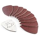 S SATC Mouse Sander Sandpaper 50PCS Mouse Sanding Pads 12 Holes Hook and Loop Sandpaper 120 Grit Detail Palm Sand Paper