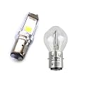 BikerWorks® S2 12V Super Bright 2 LED Headlight bulb PLUS S2 35w Standard Bulb for Chinese Scooter &amp; ATV 50cc 150cc 250cc for TAO Znen Jonway Tank Baron etc 2-pack