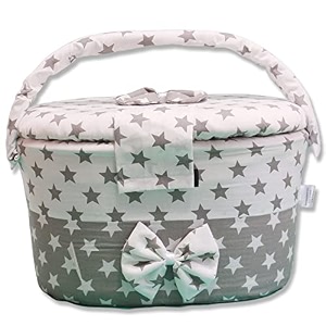 diaper caddybaby box for newbornbag organizer l capacity443226 cmnursery storage bincar organizer for diapersampwipesashwhite with star design cottonampplasticbaby products