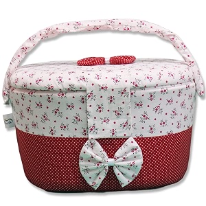 diaper caddybaby box for newbornbaby products bag organizer large capacity443226 cmnursery storage bincar organizer for diapersampwipesredampwhite flower design cottonampplastic