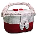 Diaper Caddy|Baby Box For Newborn|Bag Organizer L Capacity(44*32*26 Cm)Nursery Storage Bin|Car Organizer For Diapers&amp;Wipes(Ash,White With Star Design Cotton&amp;Plastic),Baby Products