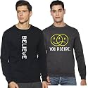 S4C Mens Sweatshirt Combo Pack of 2 1169_M Multicolour