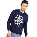 S4C Men's Cotton Blend Round Neck Regular Sweatshirt 1207_M Dark Blue