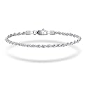 S925 Sterling Silver 6mm Cuban Link Chain Bracelets for Men,2.5mm Rope Chain Mens Bracelet Set for Men's&amp;woman,Trendy hip-hop stacking Chain Gift Boyfriend/Girlfriend,Non Tarnish Hypoallergenic
