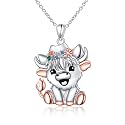 S925 Sterling Silver Cute Animal Pendant Necklace for Women Jewelry