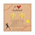 S925 Sports Earrings Stud for Teen Girls Women Baseball/Soccer/Volleyball/Basketball/Softball/Football Hypoallergenic Stud Earrings Game Day Jewelry Gift