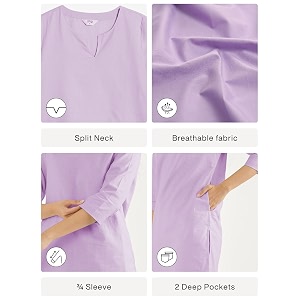 SAADAA Airy Linen Mid Thigh Length Kurta