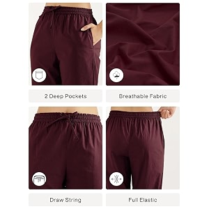 SAADAA Cotton Straight Pants for Women