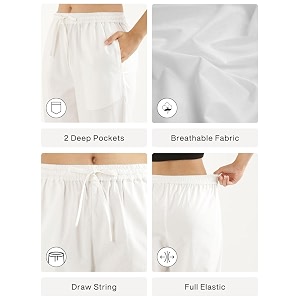 SAADAA Cotton Straight Pants for Women