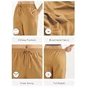 SAADAA Cotton Straight Pants for Women 