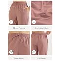 SAADAA Cotton Straight Pants for Women 