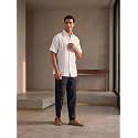 SAADAA Mens 100 Cotton Pants Mid-Rise