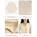 SAADAA Top for Women Viscose Pleated Tops