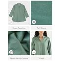 SAADAA Top for Women Viscose Pleated Tops