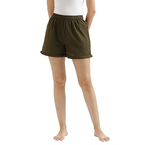 SAADAA Womens Shorts Pants Cotton Linen Fabric