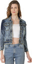 SAAKAA Full Sleeve Washed Women Denim Jacket