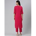 Saanjh Women39s Faux Georgette Embellished Printed Straight