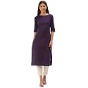 Saanjh Women39s Fit Straight Cotton Blend Long