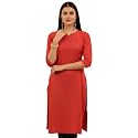 Saanjh Women39s Fit Straight Cotton Blend Long