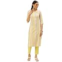 Saanjh Women Printed Regular Kurta with Trousers