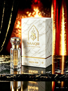 saaqii white oud luxury attar clean  soothing woody attar for men  women6ml floral attar white oudh