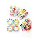 Saavi 130 Pcs combo Baby Hair Accessories 10 pcs Cute Fruit Cartoon Hair Clips 20pcs Mini Hair Claw Clip 100pcs Baby Hair Ties for Girls and Kids Hair Pin for Kids & Small Girls (Random Designs)