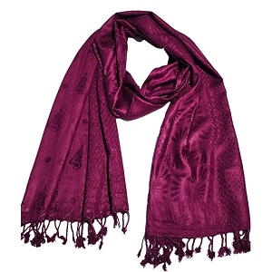 saba women and girl39s fancy viscose self jaquard 3d design scarf stole