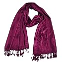 SABA Women And Girl's Fancy Viscose Self Jaquard 3D Design Scarf, Stole