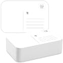 Sabary 100 Pcs Watercolor Postcards, 4 x 6 Inch Watercolor Paper Postcards Blank 140lb/300gsm White Cardstock Notecards for Paint, Artwork, DIY, Mailing, Invitations, Greeting Cards(Round Angle)