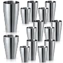 Sabary 12 Pcs Shakers Bartending Boston Cocktail Shaker, Sanding Silver