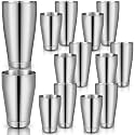 Sabary 12 Pcs Shakers Bartending Boston Cocktail Shaker, Silver