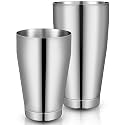Sabary 2 Pcs Shakers Bartending Boston Cocktail Shaker, Silver