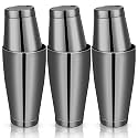 Sabary 6 Pcs Shakers Bartending Boston Cocktail Shaker, Black